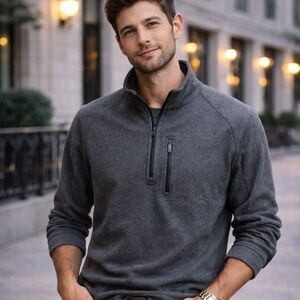 L.L. Bean Gray Traditional Fit Pullover